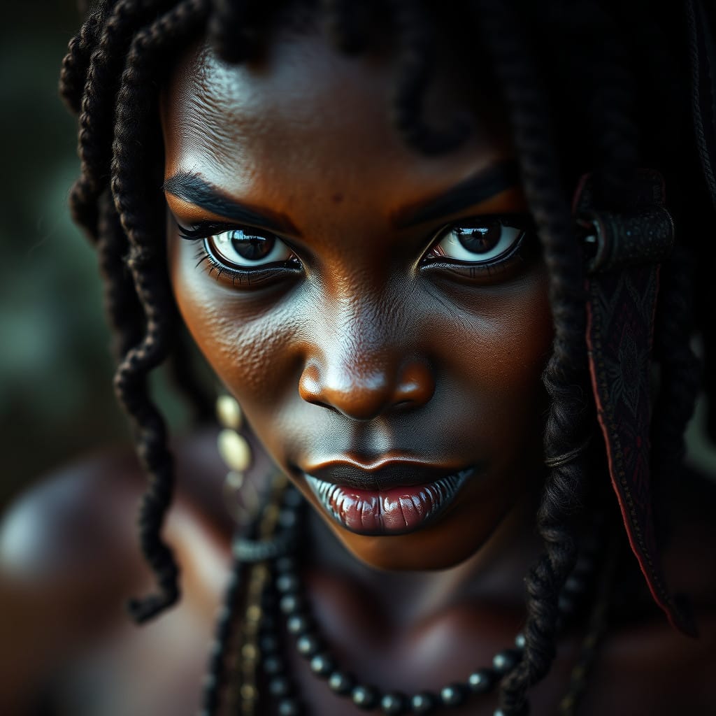 breathtaking stricking woman jamaica digital artist intricate details, HDR, beautifully shot, hyperrealistic, sharp focus, 64 megapixels, perfect composition, high contrast, cinematic, atmospheric, moody